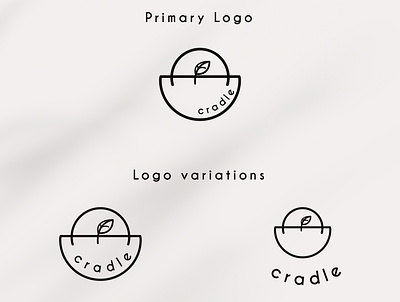 Cradle logo variations branding design graphic design logo