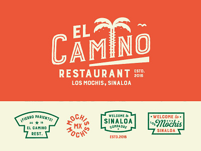 El Camino 2/3 branding food icons illustration lettering logos mexico restaurant