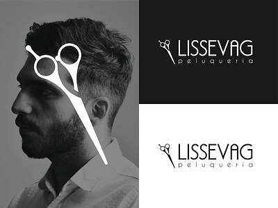 LISSEVAG barber shop brand design icon illustrator logo