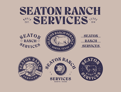 Logo Exploration for Seaton Ranch Services branding graphicdesign handrawn illustration logo typography vector vintage vintage badge vintage design vintage font vintage logo
