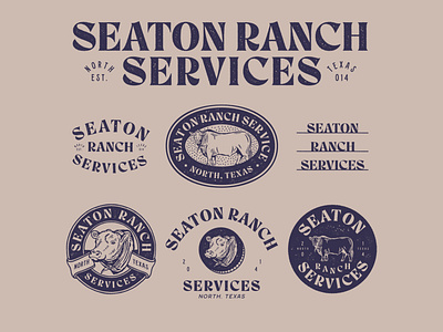 Logo Exploration for Seaton Ranch Services branding graphicdesign handrawn illustration logo typography vector vintage vintage badge vintage design vintage font vintage logo