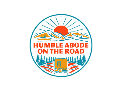 Logo for HUMBLE ABODE ON THE ROAD artwork handrawn illustration vector vintage vintage logo