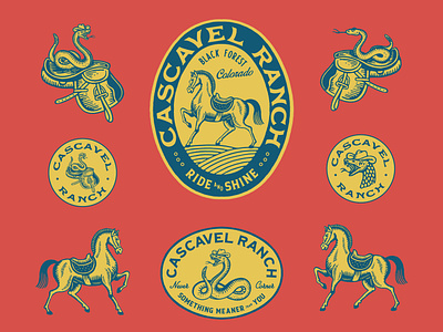 CASCAVEL RANCH - BRAND EXPLORATION artwork branding handrawn illustration vintage vintage logo