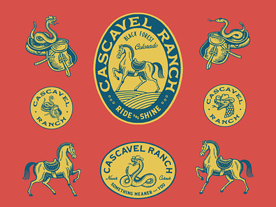 CASCAVEL RANCH - BRAND EXPLORATION artwork branding handrawn illustration vintage vintage logo