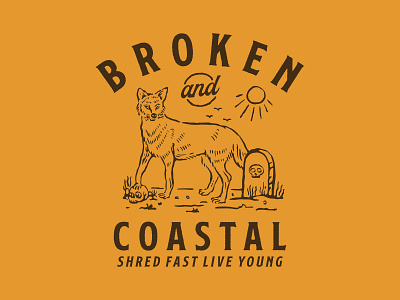 Design for Broken And Coastal Magz. artwork branding cmptrules design handrawn illustration logo typography vintage