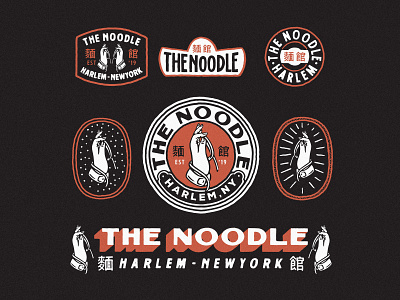 The Noodle artwork badge branding cmptrules design graphicdesign handrawn illustration lettering logo typography vector vintage