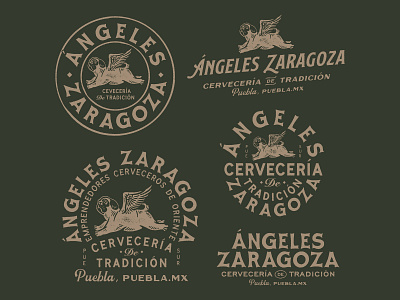 Brand Exploration for Angeles Zaragoza artwork badge branding cmptrules design drawing dribbble graphicdesign handrawn icon illustration lettering logo type typography vector vintage vintage logo