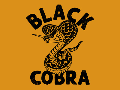 Black Cobra artwork badge branding cmptrules design drawing dribbble graphicdesign handrawn icon illustration lettering linework logo merchandise typography vector vintage vintage logo vintagegraphicdesign