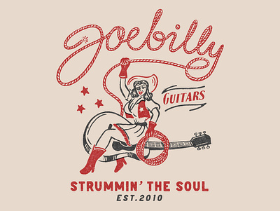 Design for Joebilly Guitars artwork branding cmptrules handrawn illustration lettering logo vector vintage vintage logo