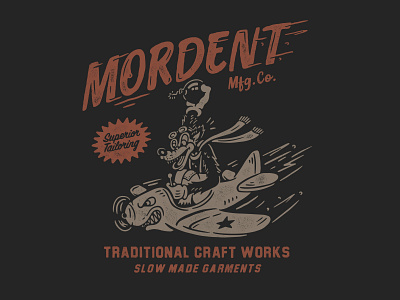 Design for Mordent Co. artwork badge branding graphicdesign handrawn illustration logo vintage vintage logo ww2