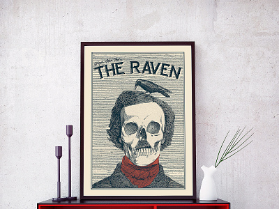 Poster Edgar Allan Poe illustration photoshop poster poster design serigraphy