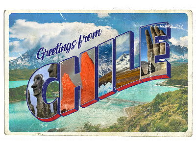 Vintage Postcard - Chile illustrator photoshop postcard vintage