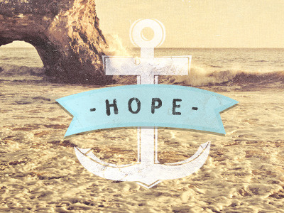 Hope anchor blue light sea summer wallpaper white yellow