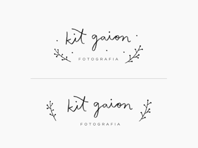 kit gaion / logo hand lettering logo script