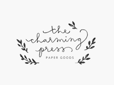 charming press / proof no.1 cursive hand lettering illustration logo proofs