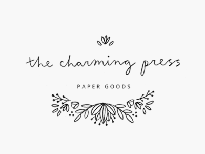 charming press / proof no.2 cursive hand lettering illustration logo proofs