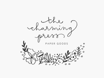 charming press / proof no.3 cursive hand lettering illustration logo proofs