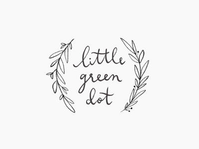 little green dot / proof no.3 calligraphy hand lettering illustration logo proofs