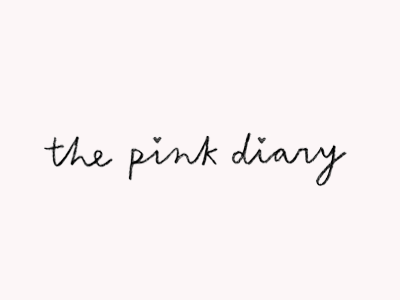 the pink diary hand lettering logo