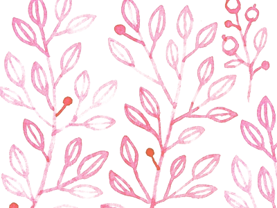 pattern no.1 floral illustration pattern pink watercolor