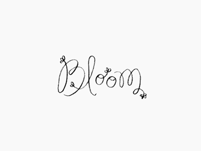 bloom / logo hand lettering logo script