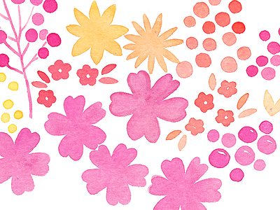 watercolor flower pattern illustration pattern watercolor