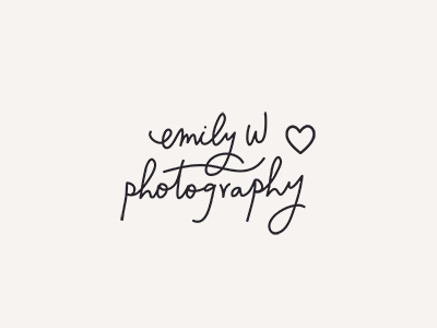 emily photography logo lettering logo