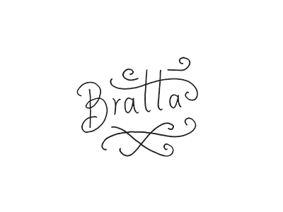 bratta logo lettering logo