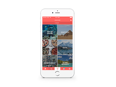 discover page mockup app design ios mockup uxui