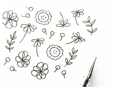 little flowers flowers illustration