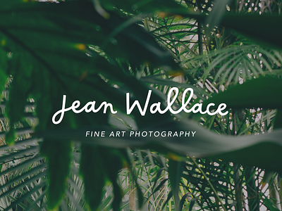 Jean Wallace Photography custom font logo script