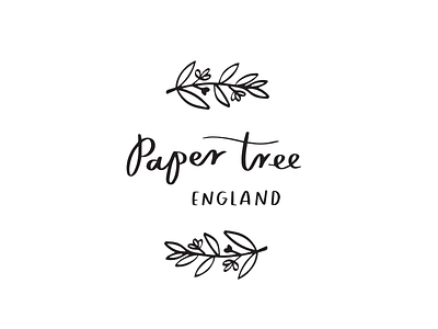 paper tree england handlettering illustration logo