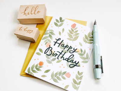 stationery coming soon! happy birthday stationery