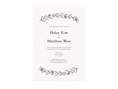 wedding invitation design