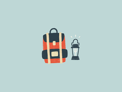 camping gear illustration