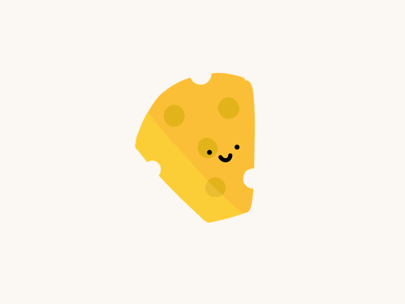 cute cheese illustration by Minna on Dribbble