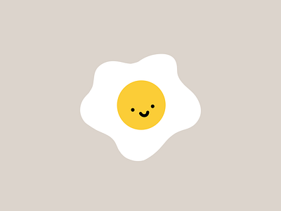 cute fried egg illustration