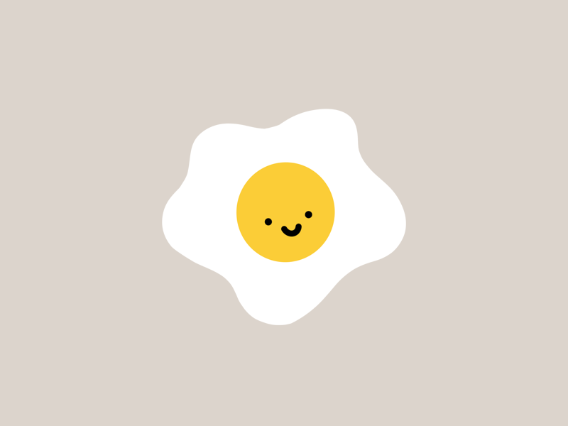 cute fried egg illustration by Minna on Dribbble