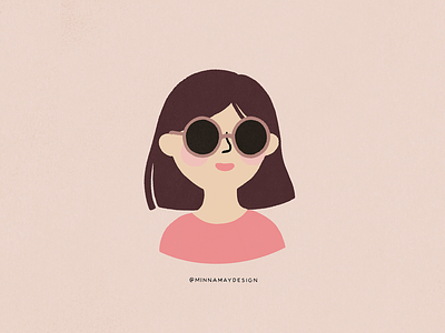 girl + sunglasses cute girl girl illustration