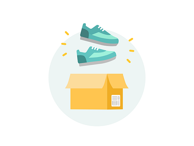 Delivery! (shoes) delivery illustration mail shoes