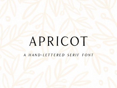 Apricot Hand-Lettered Serif Font font hand drawn font hand lettered font handmadefont serif font
