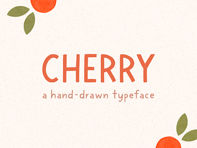 cherry - hand drawn block typeface blocky font custom font hand drawn hand lettered typeface