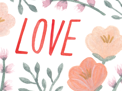 love / watercolor illustration by Minna So on Dribbble