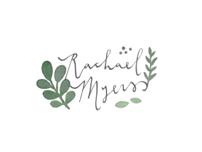 rachael myers / proof no.1 calligraphy logo proofs watercolor