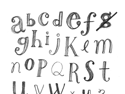 abc hand lettering pencil sketchbook