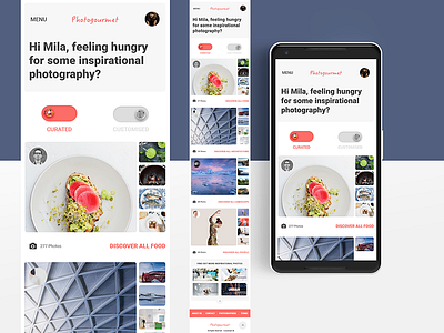 UI Design - Photography Mobile Website