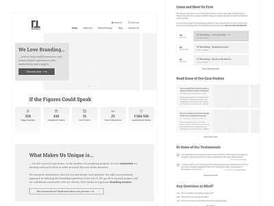 UI Design - Business Website Wireframe branding desktop dribbble homepage ui uidesign