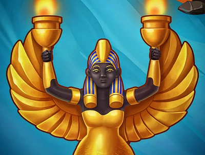 Egyptian 2d 3d art design games illustration
