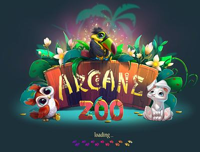 Arcane Zoo 2d 3d art branding design environment games illustration logo ui