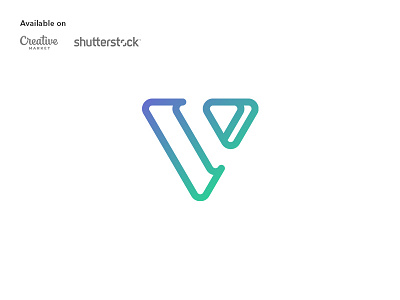 Letter V logo design brand branding clean line logo logo modern simple v logo wordmark